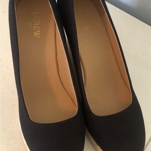 BRAND NEW J Crew canvas espadrille wedges!